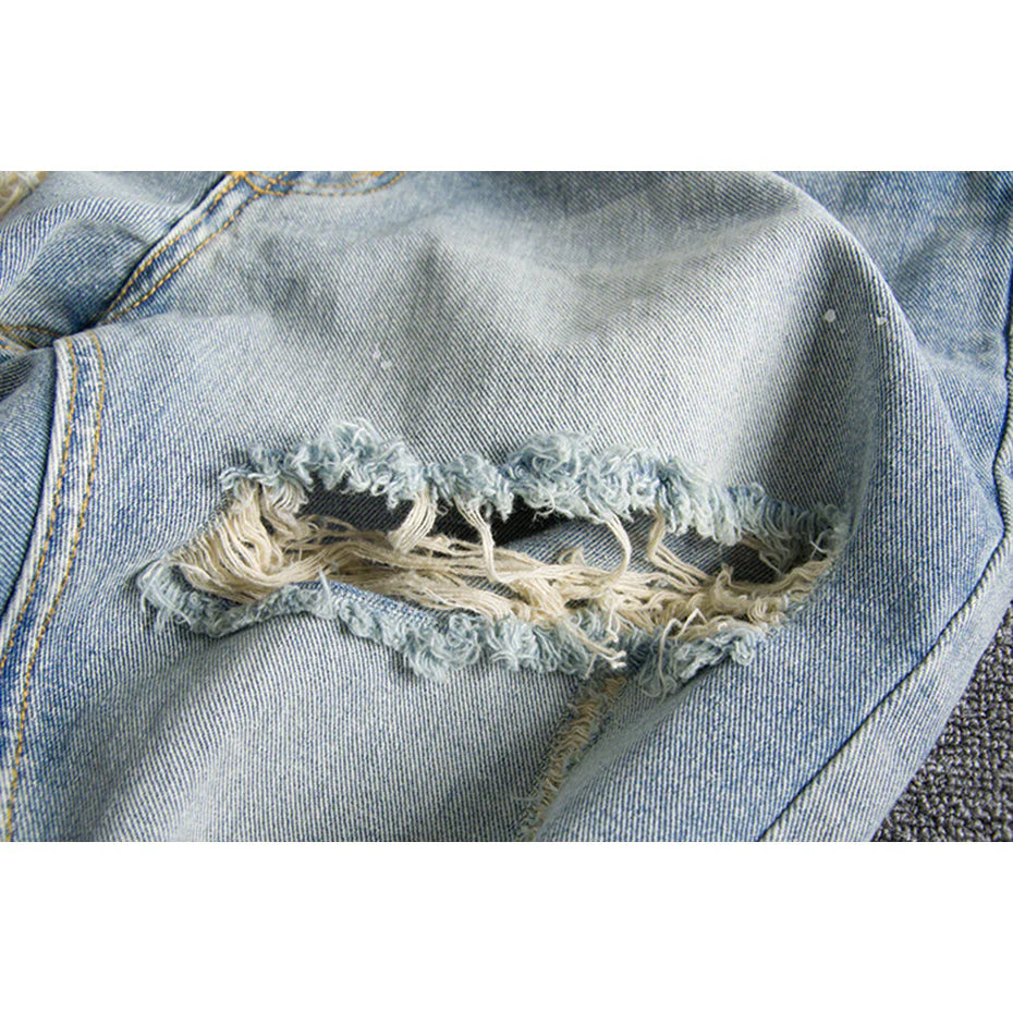 Ripped Blue Jorts
